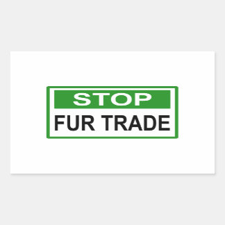 Femaler Handel stoppen Grün Rechteckiger Aufkleber