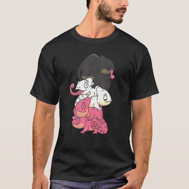 Femaric Flag Gender Pride Lgbtq Chameleon T-Shirt (Vorderseite)