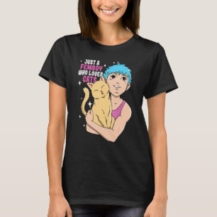 Femboy Just a Femboy Who Liebe Cats T-Shirt