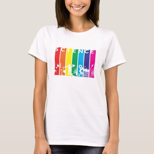 Femelle avancée de T-shirt de classe de la Science (Devant)