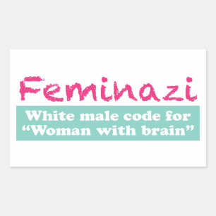 Feminazi Rechteckiger Aufkleber