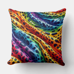 Feminine Akzente   Regenbogen-Leopardenprint Kissen