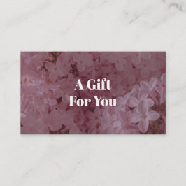 Feminine and romantic pink lilac  rabattkarte