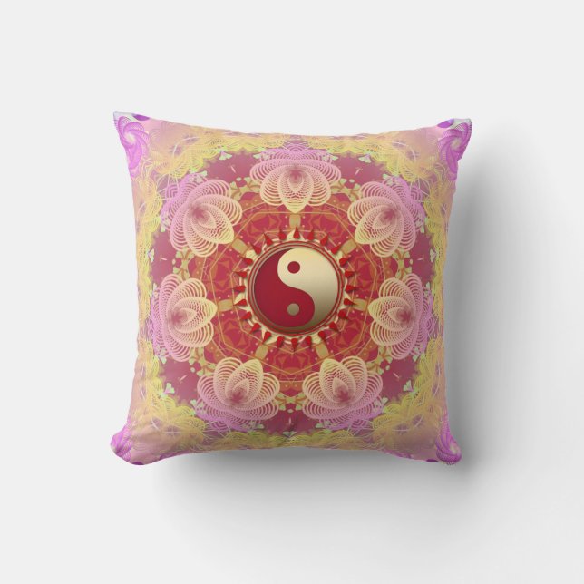 Feminine Beauty New Age YinYang Cushion Kissen (Vorderseite)