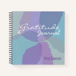 Feminine Blue Lila Dankensblatt Notizbuch