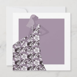 Feminine Blumengarten Party Mode Illustration Einladung