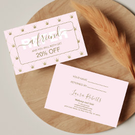 Feminine Blush Crown Style Empfehlungskarte