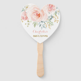 Feminine Blush Pink Bloral Bridal Polterabend Fächer