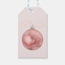 Feminine Christmas Pink Bauble - Geschenk-Tag