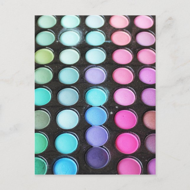 Feminine Colorful Makeup Artist Postkarte (Vorderseite)
