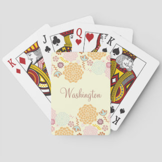 Feminine Extravagant Moderne Blumenwelt Personalis Spielkarten