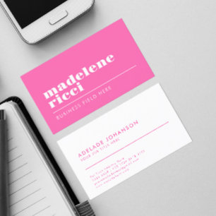 Feminine Farbe Minimalistischer Firmenname auf R Visitenkarte