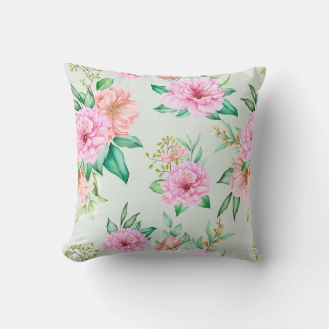 Feminine Floral Kissen (Vorderseite)