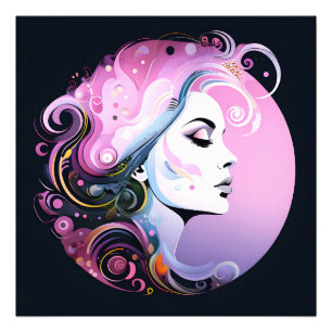 "Feminine Flourish" Frauen Schönheit Fotodruck
