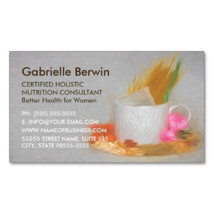 Feminine Foods Nutrition Consultant Women Health Magnetische Visitenkarte