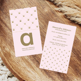 Feminine Gold Crown Chic Visitenkarte