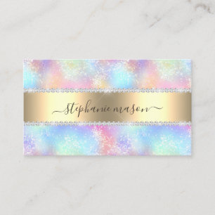 Feminine holografische Glitter-Diamanten Girly Telefonnummerkarte