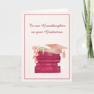 Feminine hübsche rosa Abschlussfeier Karte