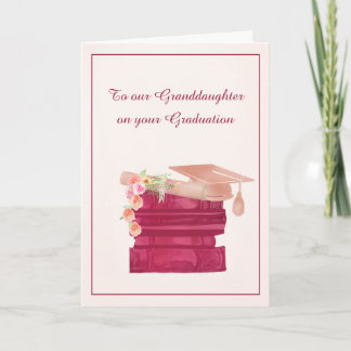 Feminine hübsche rosa Abschlussfeier Karte