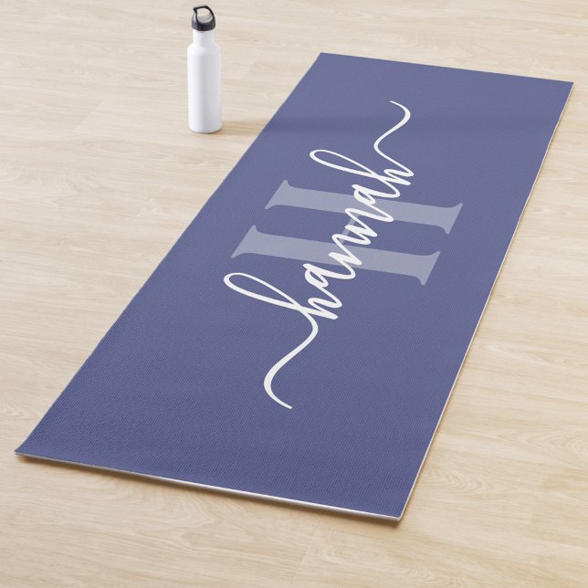 Feminine Large Monogram Script Yogamatte (Von Creator hochgeladen)