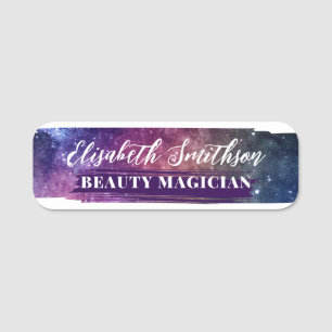 Feminine Lila Celestial Personalisiertes ID-Abzeic Namensschild