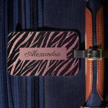 Feminine Luxury Black Rose Gold Klasse Zebra Print