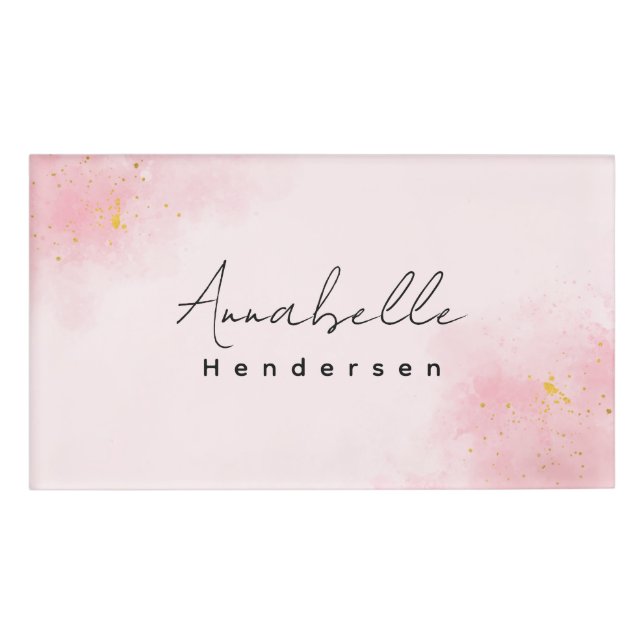 Feminine Minimal Name Tag Namenschild (Vorderseite)