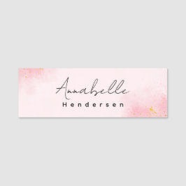 Feminine Minimal Name Tag Namensschild