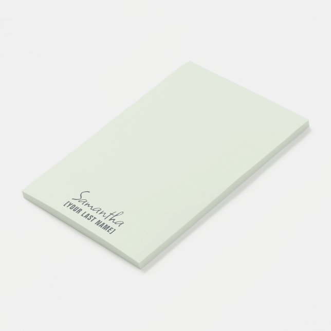 Feminine Minimalist Notepad | Dusty Sage Post-it Klebezettel (angewinkelt)