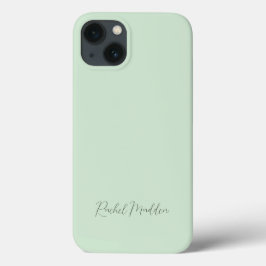 Feminine Minimalistisch Minze Green Script Individ Case-Mate iPhone Hülle