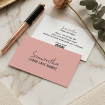 Feminine Minimalistische Visitenkarte | Rose Beige