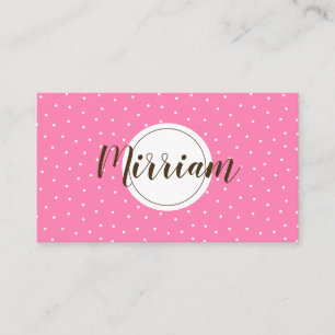 Feminine moderne berufliche rosa und braun visitenkarte