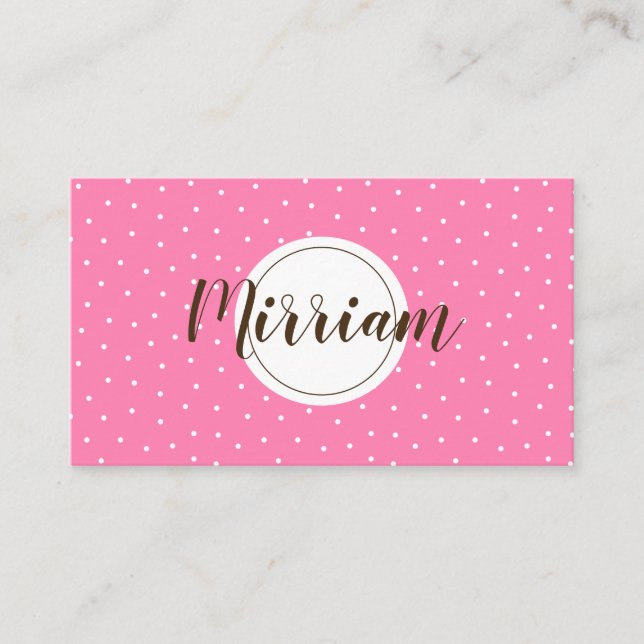 Feminine moderne berufliche rosa und braun visitenkarte (Vorderseite)