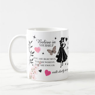 Feminine Motivational Quote Design  Kaffeetasse