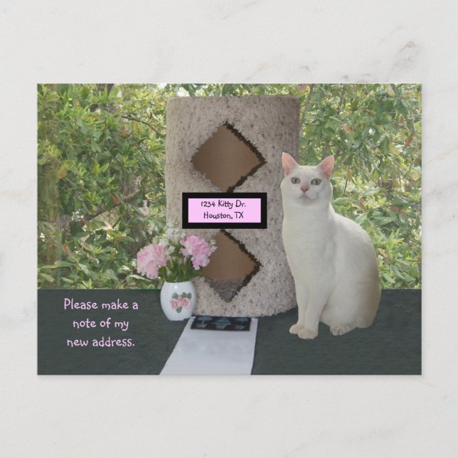 Feminine New Address Postcard Ankündigungspostkarte (Vorderseite)