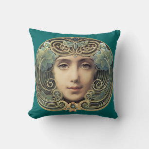 Feminine Nouveau Vintag Beauty Kissen
