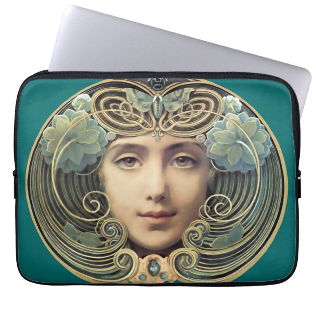 Feminine Nouveau Vintag Beauty Laptopschutzhülle (Vorderseite)