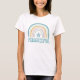Feminine Pastel Rainbow Star Typografie Dankbar T-Shirt (Vorderseite)