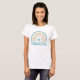 Feminine Pastel Rainbow Star Typografie Dankbar T-Shirt (Vorne ganz)
