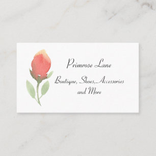 Feminine Pastel Rosenknospe Calling Card Telefonnummerkarte