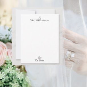 Feminine Pink-Ästhetik Mitteilungskarte