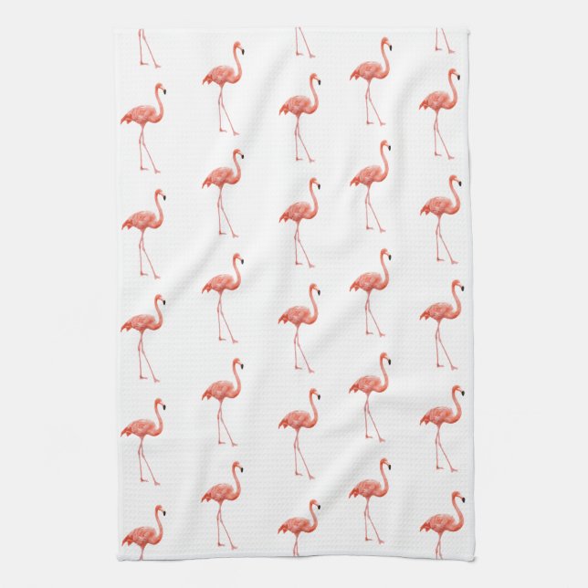 Feminine Pink Flamingo Muster Handtuch (Vertikal)