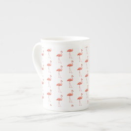 Feminine Pink Flamingo Muster Prozellantasse