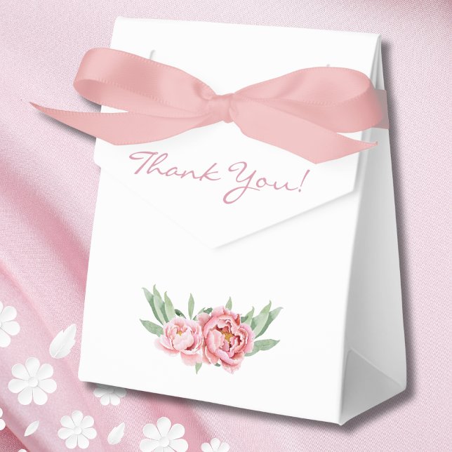Feminine Pink Floral Peony Brautparty Geschenkschachtel (Von Creator hochgeladen)