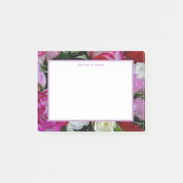 Feminine Pink Floral Post-it Klebezettel