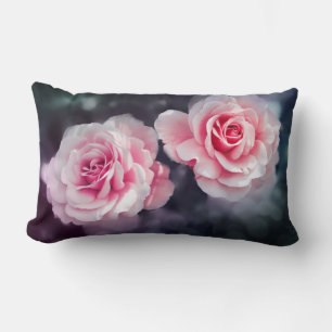 Feminine Pink Roses Foto Lendenkissen