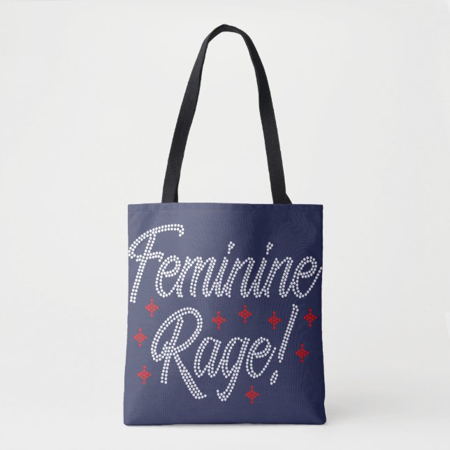 Feminine Rage Kristall Design Tasche (Vorderseite)