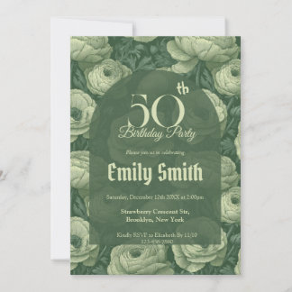 Feminine Ranunculus Aesthetic Birthday Einladung