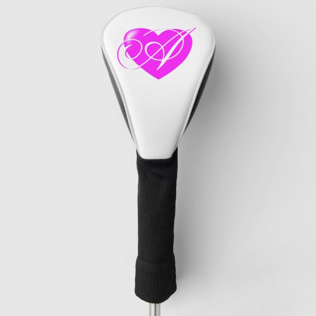 Feminine rosa Herzklopfen Golf Headcover (Vorderseite)