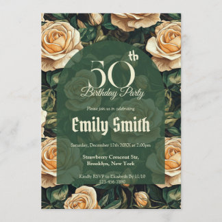 Feminine Rose Petal Nature-Inspired Parties Einladung